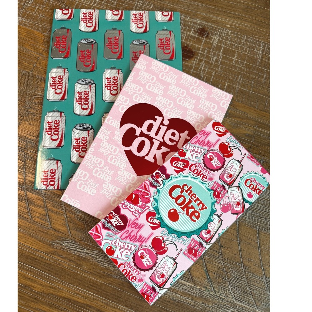 NEW Diet Coke Journal Viral TikTok Notebook Retro Soda Gift Cherry Aesthetic